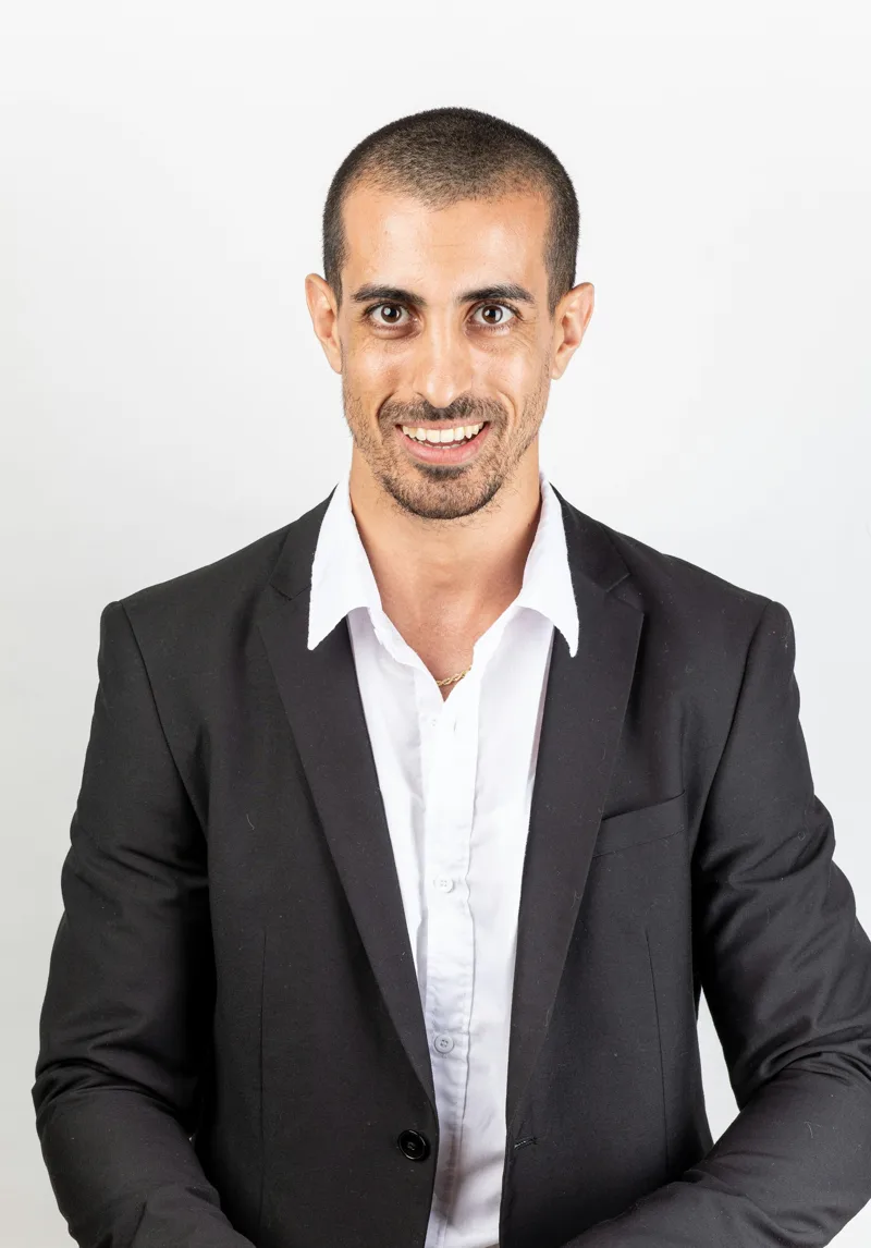 Professional portrait in a dark jacket