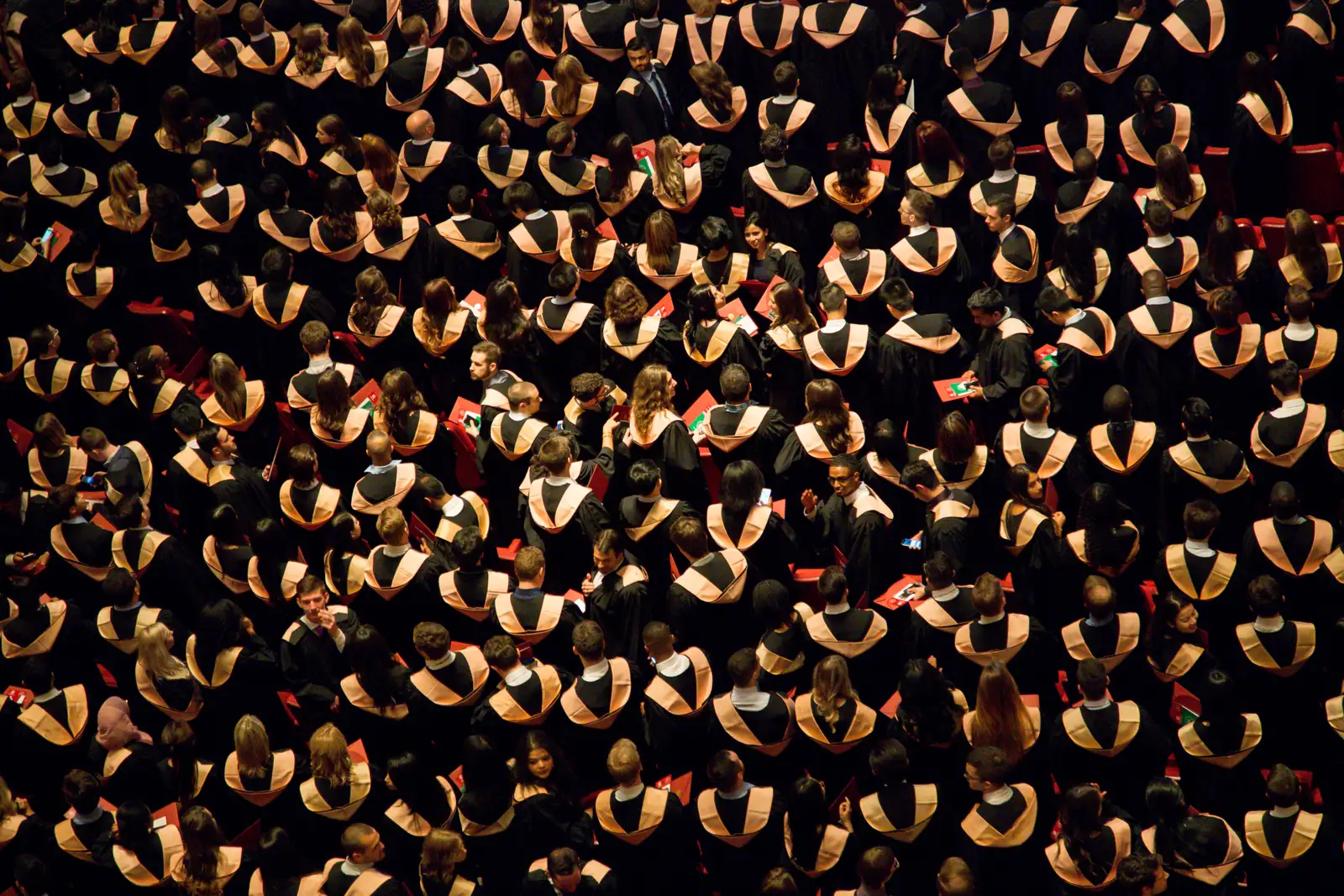Graduates gathered for a university ceremony