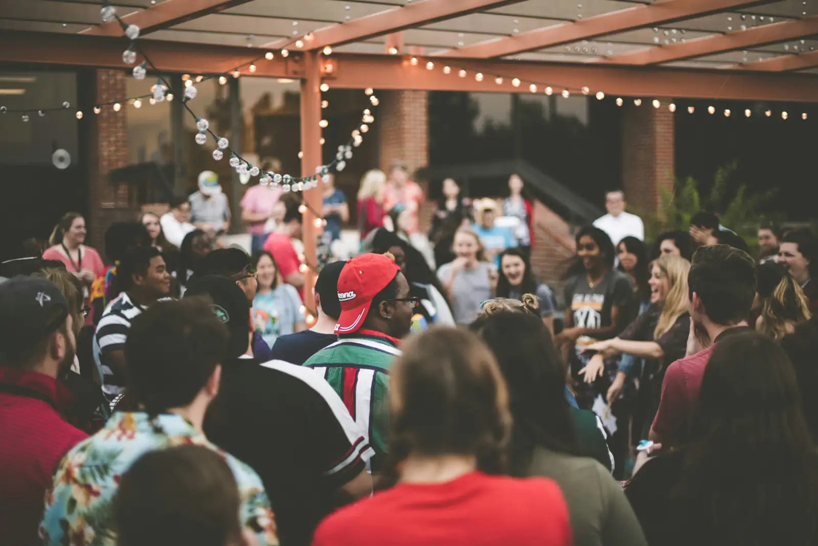 Audience gathered for an intimate live event